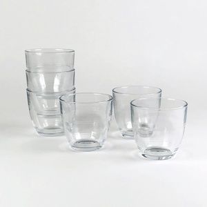 Set of Six (6) Duralex "Cigogne" Heat Resistant Glasses